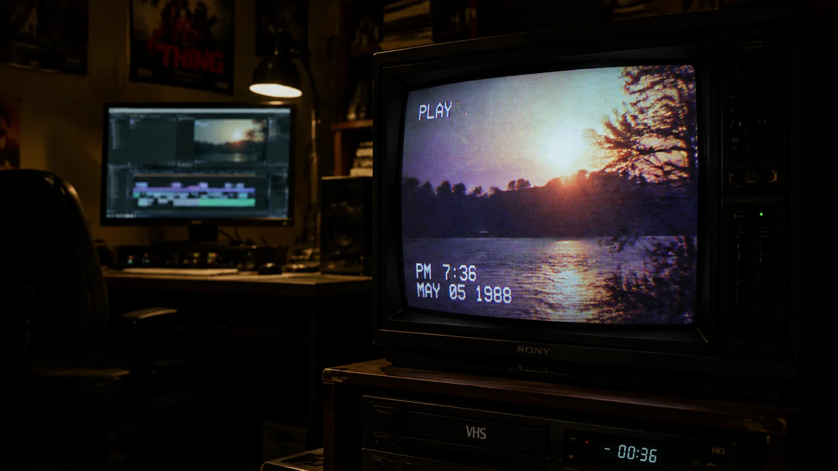 VHS effect applied to a video clip in Final Cut Pro timeline