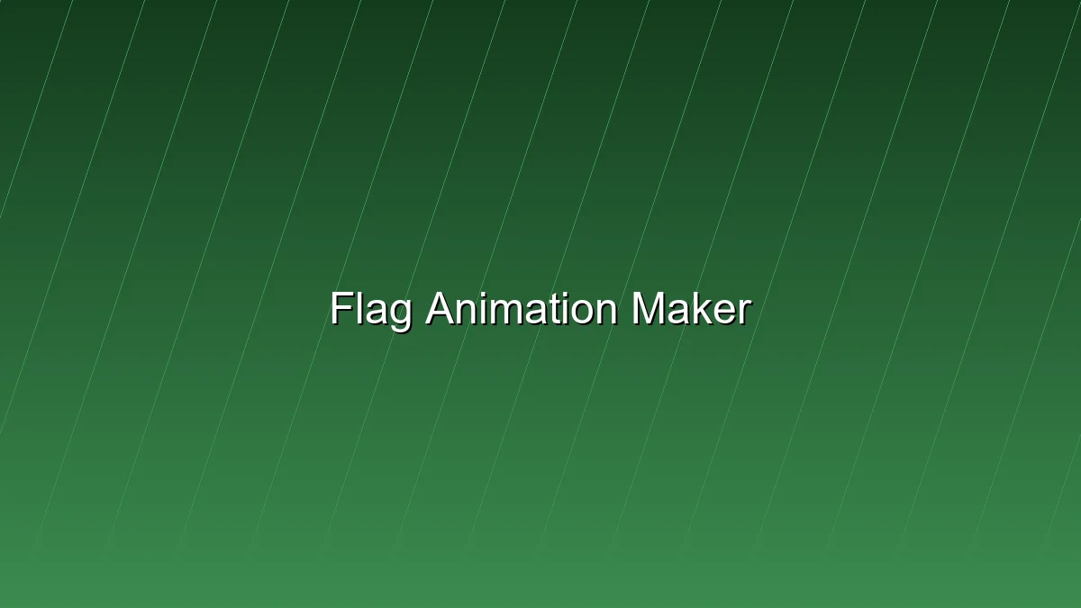 Animated flag waving in a video editing timeline with motion graphics overlay
